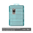 Double-Sided Fishing Lure Transparent Fishing Tackle Box Hook Case (Blue) Newly