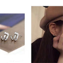 Fashion Simple Gifts Women Jewelry Type C Earrings Rear-hanging Korean