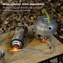 Outdoor Camping Hiking Stoves Adapter Split Gas Furnace Converter (Orange)