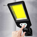 COB LED Solar Street Lights Outdoor Courtyard Porch PIR Remote Control Wall