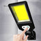 COB LED Solar Street Lights Outdoor Courtyard Porch PIR Remote Control Wall