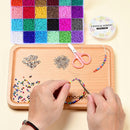 FUNNY HOUSE Mini Glass Beads 2mm 24000 Piece DIY Bracelet Art and Jewellery Making