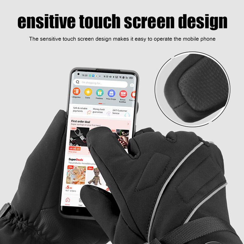 Unisex Touchscreen Winter Thermal Warm Gloves Anti-Brief Waterproof Fleece Lined