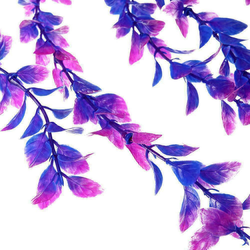 33cm Fish Tank Aquarium Ornament Purple Water Toyply Pet Grass Re E7V5 R0I4