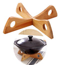 Gadget Wood Table Mat Dish Tray Rack Insulated Shelf Steaming Stand Pot Holder