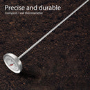 Stainless Steel Soil Thermometer Temperature Monitor Compost Measuring Sample