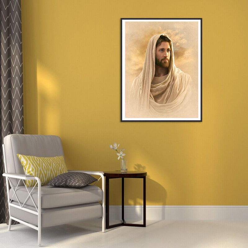 Hand Painted on Canvas DIY Religion Jesus Oil Paint By Numbers Drawing Kit Craft