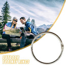 12pcs/bag Mutifunctional Metal Key Chain Outdoor Camping Travel Tent Fixed