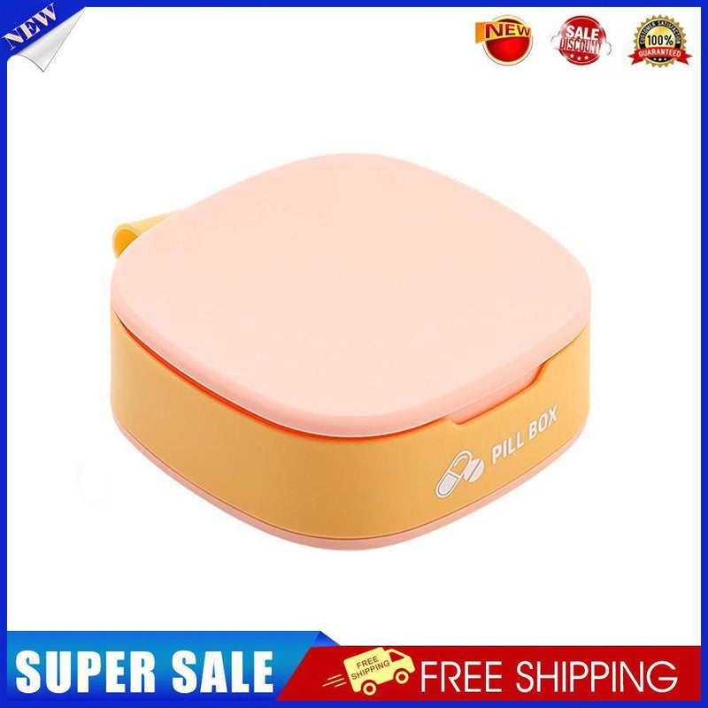 Pills Storage Case 7-Day Pills Grids Box Weekly Medicine Dispenser (Yellow)