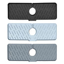 Bathroom Faucet Water Catcher Mat Sink Draining Pad Behind Faucet (Black)