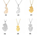 Family Jewelry Mother's Day Stainless Steel Chain Pendant Necklace Mom and Baby