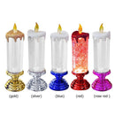 LED Candle Lights 7-color Gradient LED Nightlights for Dinner Room (Rose Red)