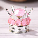 4pcs Car Rhinestone Crown Wheel Tire Valve Caps Auto Dust Air Cover (Pink) Newly