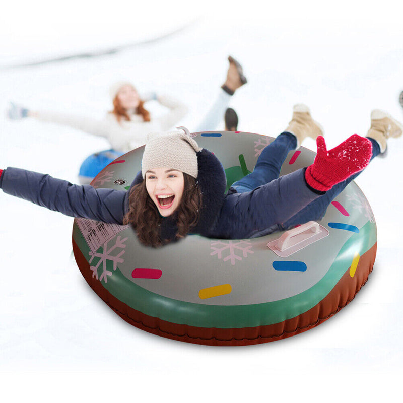 90cm Snow Sled Tire Tube Durable Wear-Resistant Winter Inflatable Ski Circle