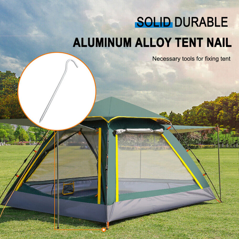 #A 4pcs Garden Stakes Portable Tent Nails Aluminium Alloy for Hammock Awning C