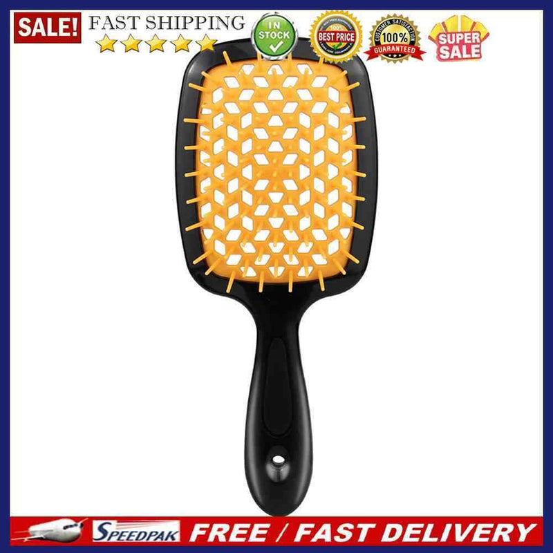 Hairdressing Straight Curly Hair Styling Brush Hollowed Out Airbag Massage Co