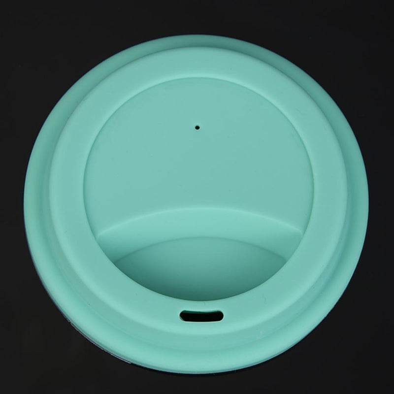 Wheel Silicone Cup Lids Heat-resistant Dust-proof Bowl Cover (Mint Green) Newly