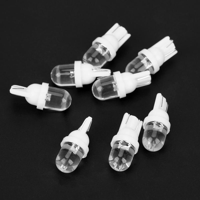 8pc 12V 5W T10 W5W White LED Side Car Wedge Read Light Width Lamps
