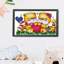 14CT DIY Baby Bear Stamped Partial Cross Stitch Kit Art Embroidery Handicraft