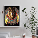 5D DIY Diamond Painting Dream Catcher Wolf Full Square Drill Mosaic Picture