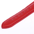 Women Mens Leather Stainless Steel Letter Sport Wristwatch (Red)
