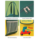Cartoon Oxford Food Insulation Bag Multi-layer Zipper Bag (Green)