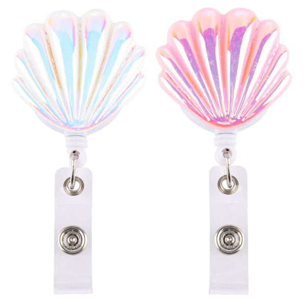Exhibition Chest Cards Key Ring Lanyards Badge Holder Retractable Shell Shape