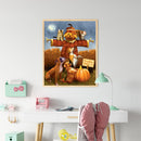 Cat Dog on Scarecrow Oil Paint By Numbers Kit Drawing Picture 40x50cm (B1600)