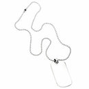 Military Dog Tag Steel Pendant Ball Bead Necklace Army Mens ,UK C7B7 E0A9