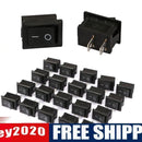 20pcs On/Off Rocker Switch Switches for Cars Motors Water Dispensers Black