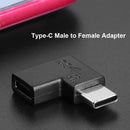 90 Degree USB C Male to Female Adapters Left/Right + Upward/Downward Angled