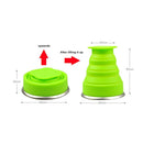 5pcs/set Silicone Outdoor Travel Cycling Foldable Water Bottle Portable Tea Cups