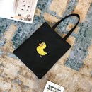 Cute Print Women Canvas Shoulder Bag Girls Zipper Shop Casual Handbag/Duck