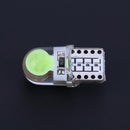 10pcs 12V T10 W5W LED Lamp COB Silicone Shell Car Turn Side Lamps(Green) Newly