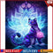 Purple Leopard Oil Paint By Numbers Canvas Drawing DIY Hand Painted Wall Cr #F