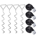 4pcs/set Outdoor Camping Tent Pegs Trampoline Ground Nails Holder Accessories