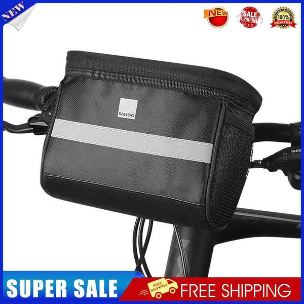 SAHOO Touch Screen Bike Bag Top Zipper Opening Insulation Phone Pouch Black