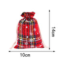 Christmas Buffalo Plaid Drawstring Bag DIY Mini Storage Bag for Wedding Favor