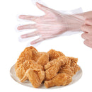 100pcs Clear Gloves PE Transparent Food Cooking Fruit Vegetable Glove Disposable