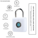 Smart Fingerprint Padlock Keyless Anti Theft Security Garden Shed Door Pad Lock`