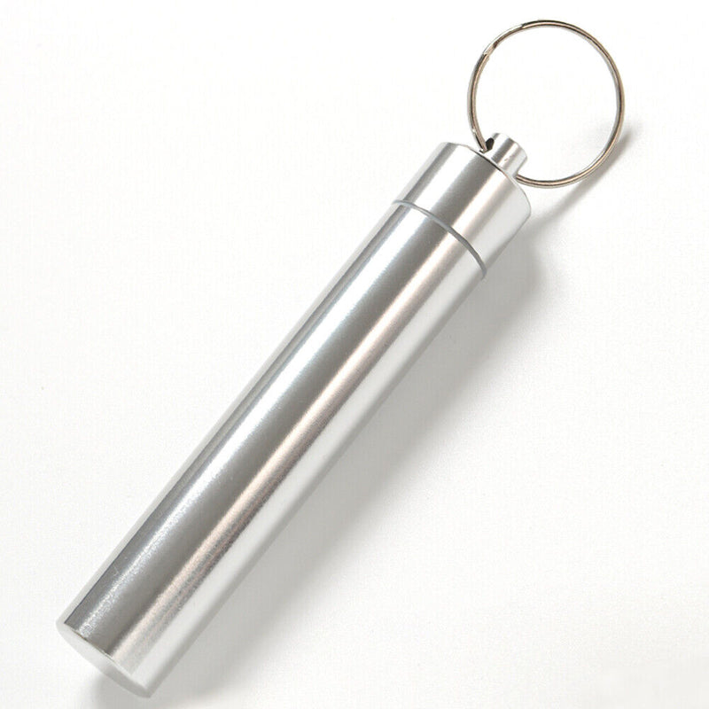 Metal Toothpick Waterproof Camping Oral Teeth Cleaning Tool w/Storage Contain