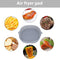 Silicone Air Fryer Liner Reusable Oven Baking BBQ Fryer Non-Stick Pan Mat 7"