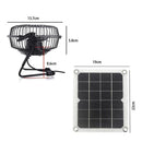 5W Solar Panel Powered Fan 6V Mini Ventilator Solar Exhaust Fan for Dog House