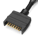 Trailer Adaptor 7 Pin Female Socket to 12 Pin Flat Male Plug Caravan Connector