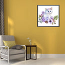 5D DIY Diamond Painting Flower Cat Full Drill Rhinestone Mosaic Art Picture