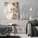 Frameless Oil Paint By Numbers Girl Back DIY Canvas Picture Kits (X720)