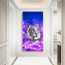 White Tiger Oil Paint By Numbers DIY Handpainted on Canvas Wall Picture Crafts