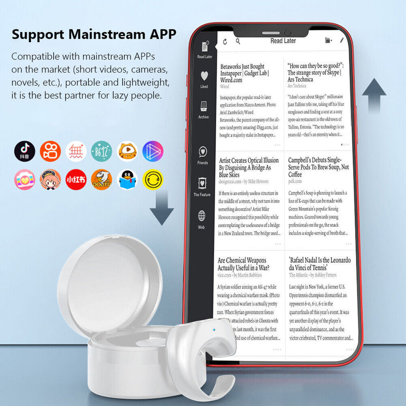 Smart Browsing Device with Charging Compartment Ring Controller for Mobile Phone