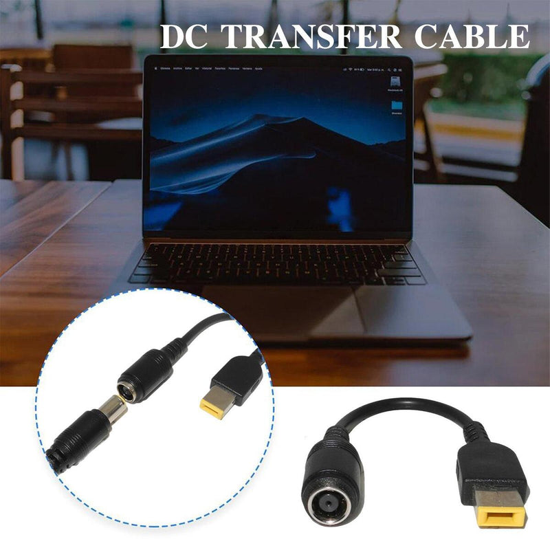 For Lenovo Thinkpad Round Jack to Square Plug Adapter Charger Power Converter`
