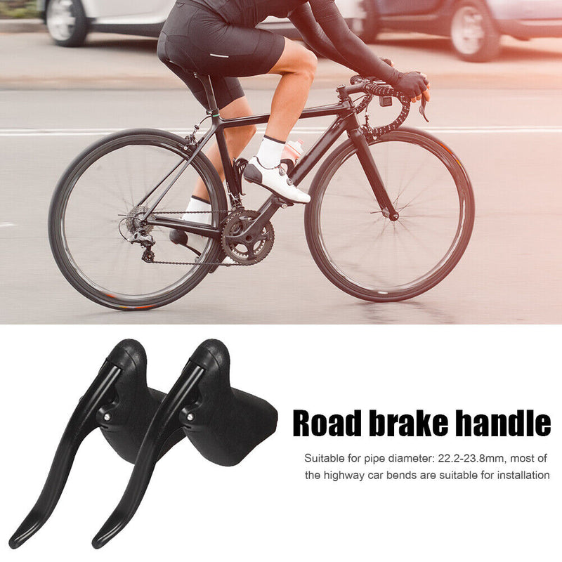 1 Pair Lightweight Brake Lever Handlebar Road Bicycle Brake Handle (Black) Newly